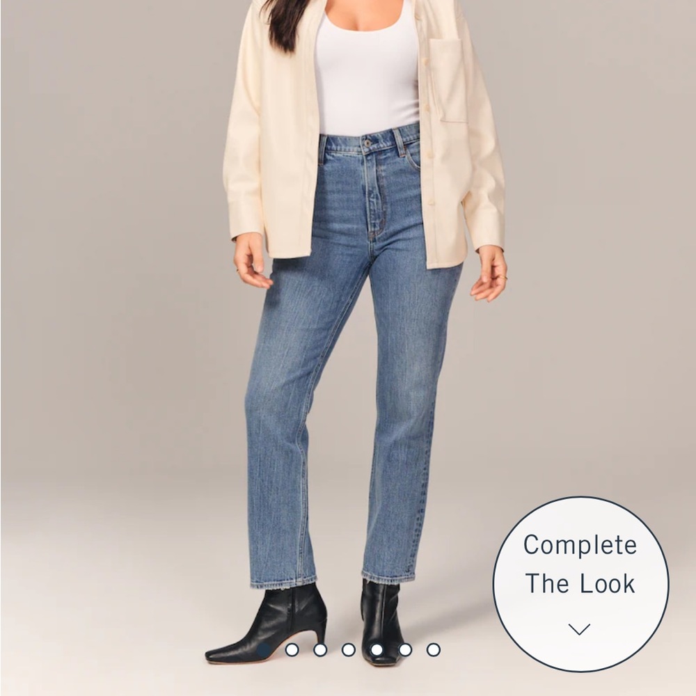 Abercrombie & Fitch The Ankle Straight,Ultra High Rise, Curve Love - 28/6R